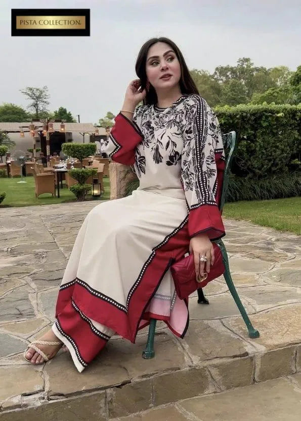 3 Pcs Women's Stitched Lawn Printed Suit