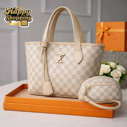 Girl's Leather Plain Hand Bag Set