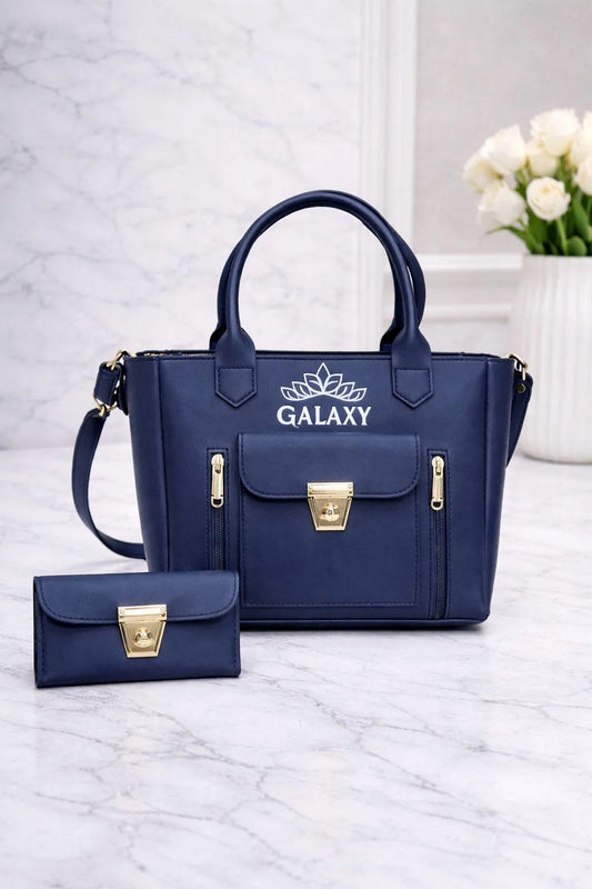 Girl's Leather Plain Hand Bag Set