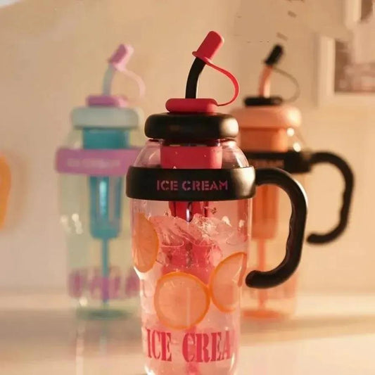 Transparent Gym Water Bottle - 1 Pc, Perfect for Hydration