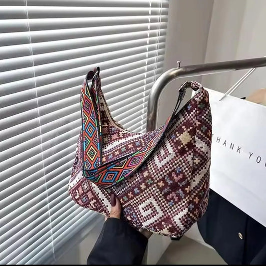 Canvas Printed Shoulder Bag