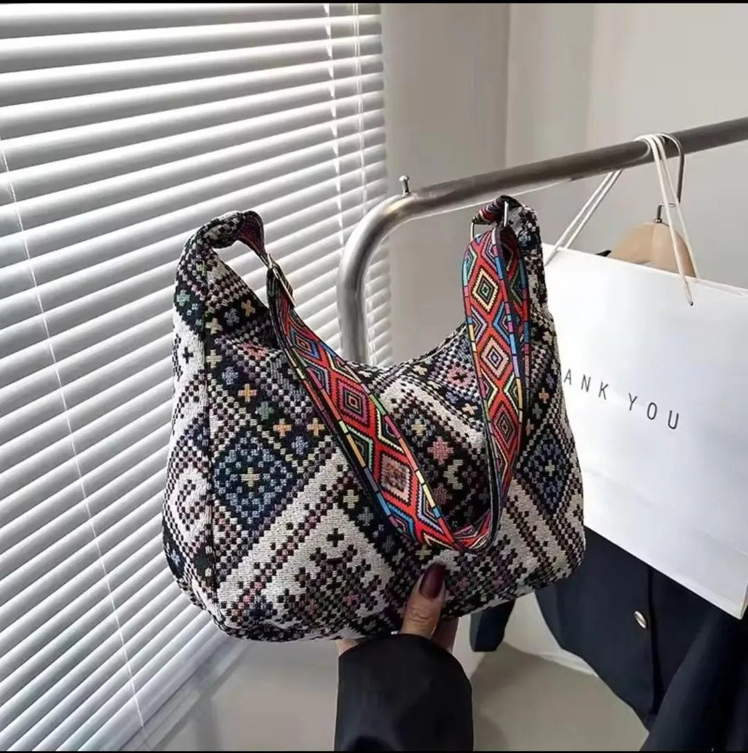 Canvas Printed Shoulder Bag