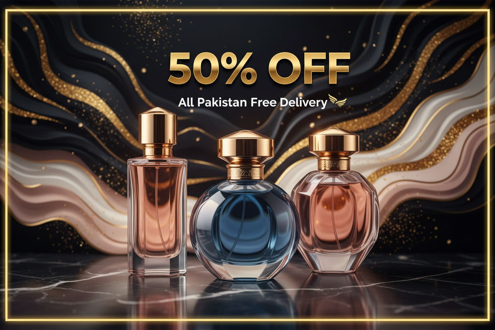 Perfume 50% Off Sale Banner